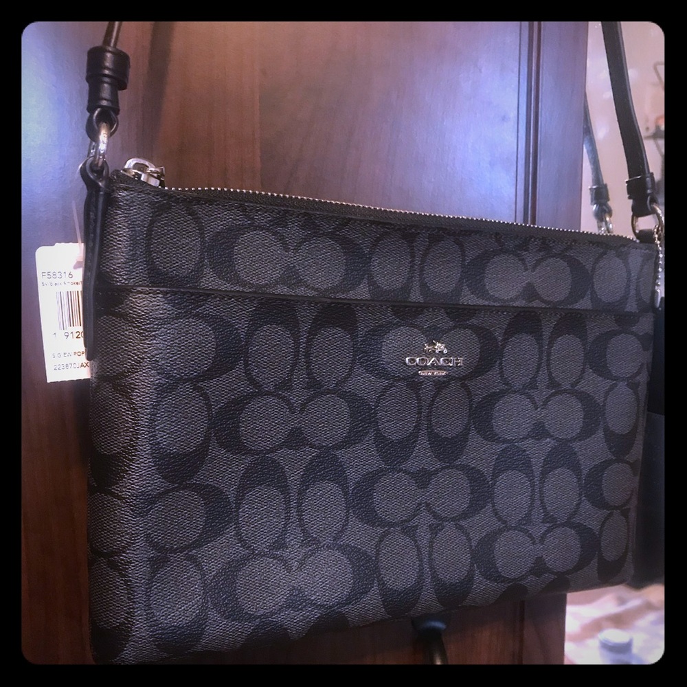 Black coach cross body purse (new with tags!)